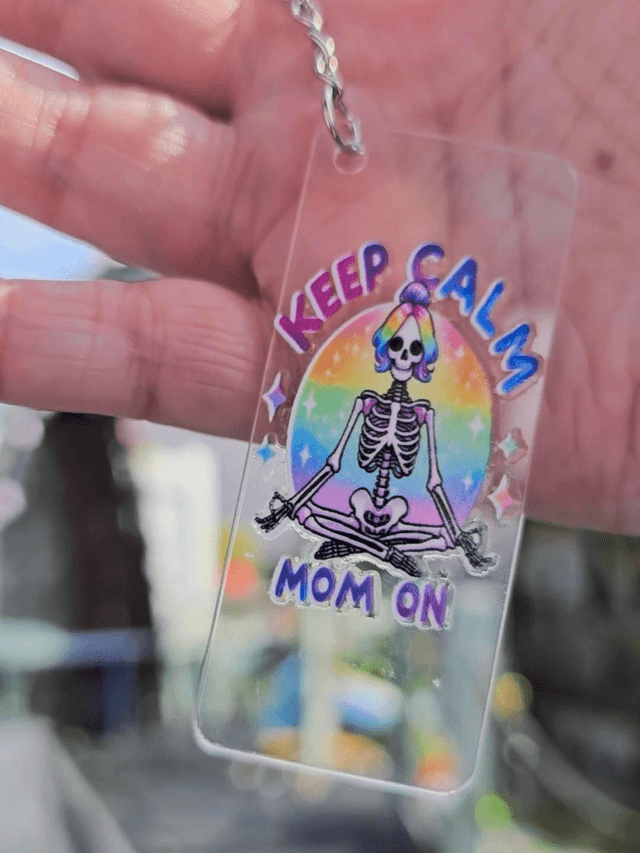 Zen Mum Skeleton Keyring
