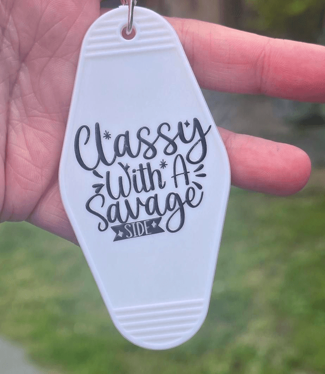 Sweet & Savage Motel Keyring