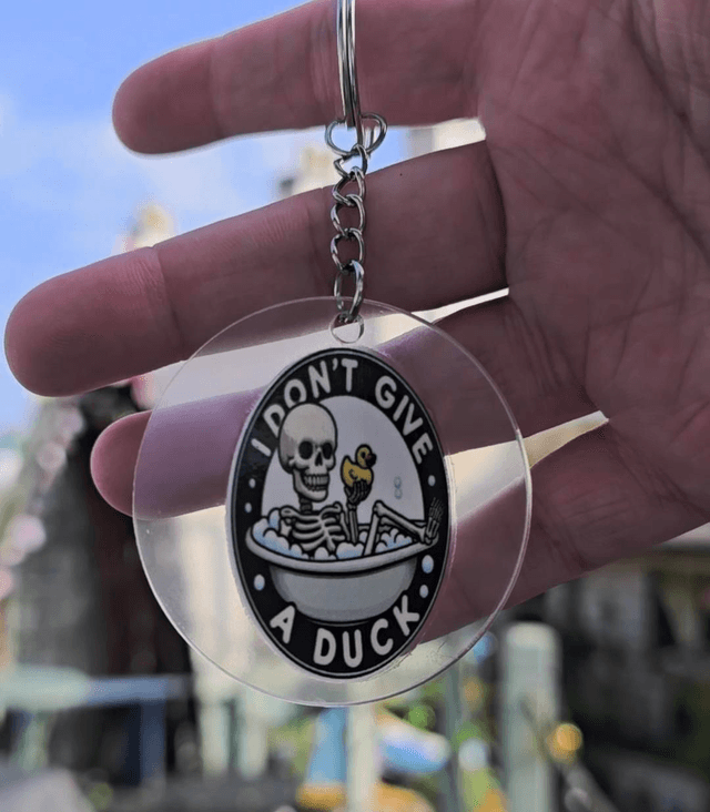 I Don’t Give a Duck Keyring