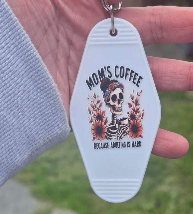 Mom’s Coffee Chaos Keyring