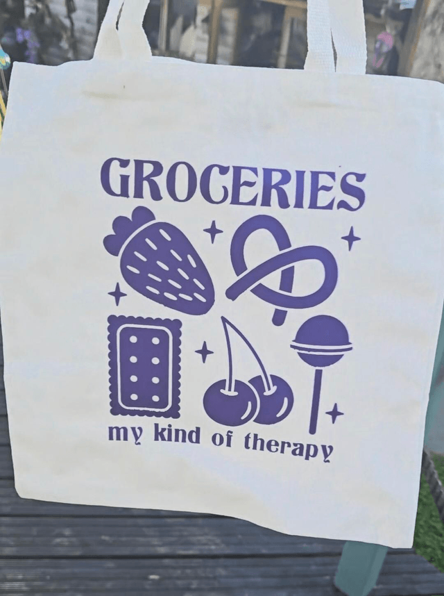 Groceries: My Kind of Therapy Tote Bag