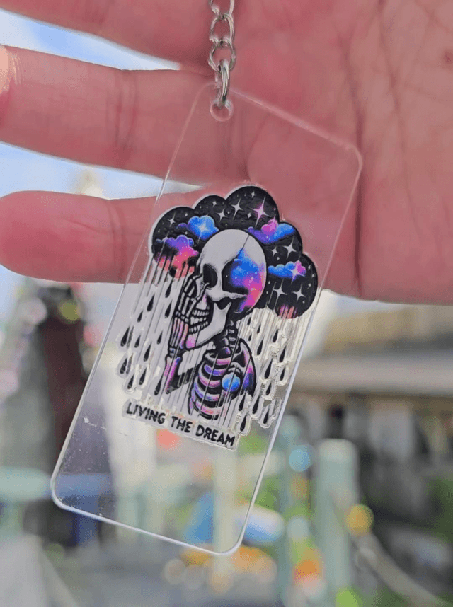 Living the Dream (Crying in Cosmic) Motel Keyring