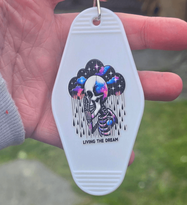 Living the Dream (Crying in Cosmic) Motel Keyring