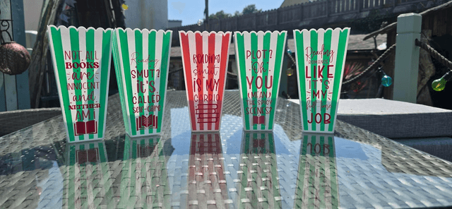Sassy Popcorn Tubs – Customisable Quote + Colour