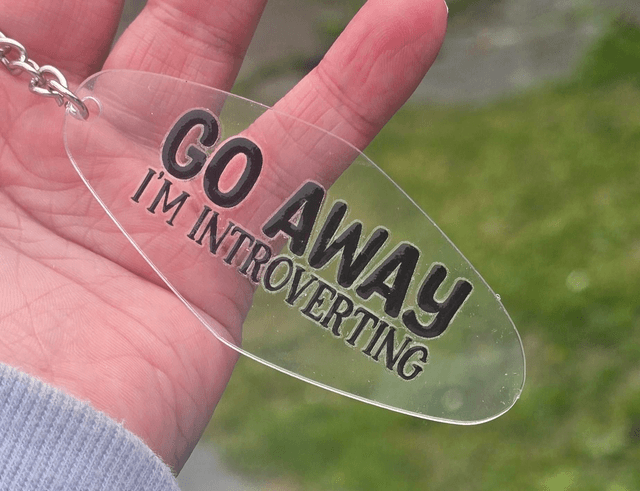 Introvert Mode Motel Keyring (Clear Acrylic)