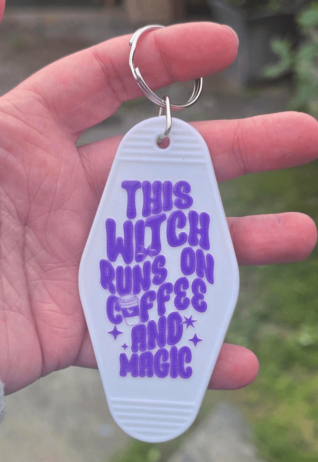 Coffee & Magic Witch Motel Keyring