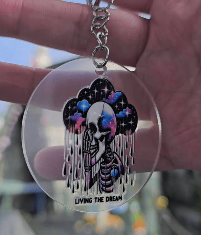 Living the Dream (Crying in Cosmic) Motel Keyring