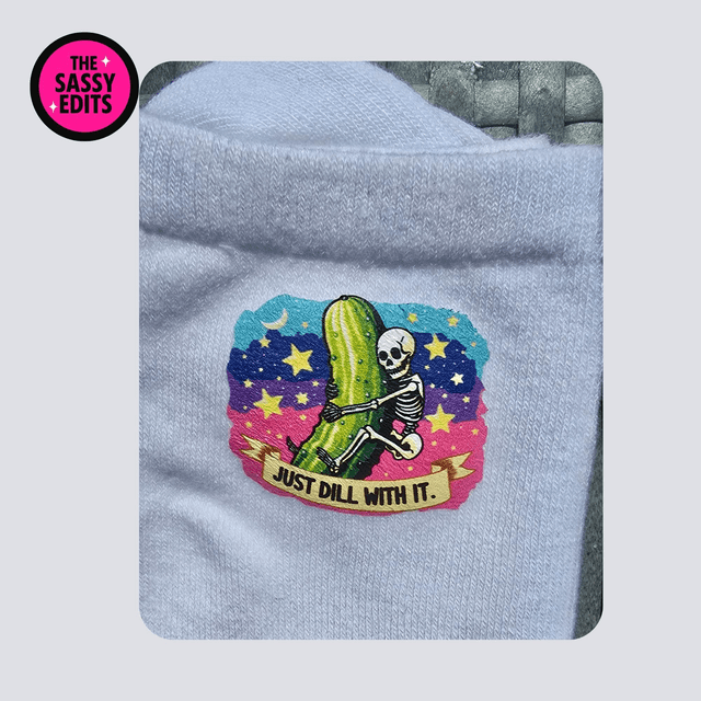 Just Dill With It -Skeleton Pickle Socks (UK 4-6)