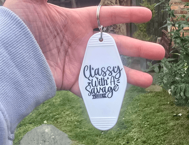 Sweet & Savage Motel Keyring