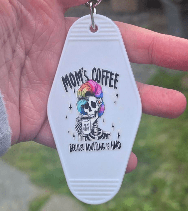 Rainbow Mom Fuel Keyring