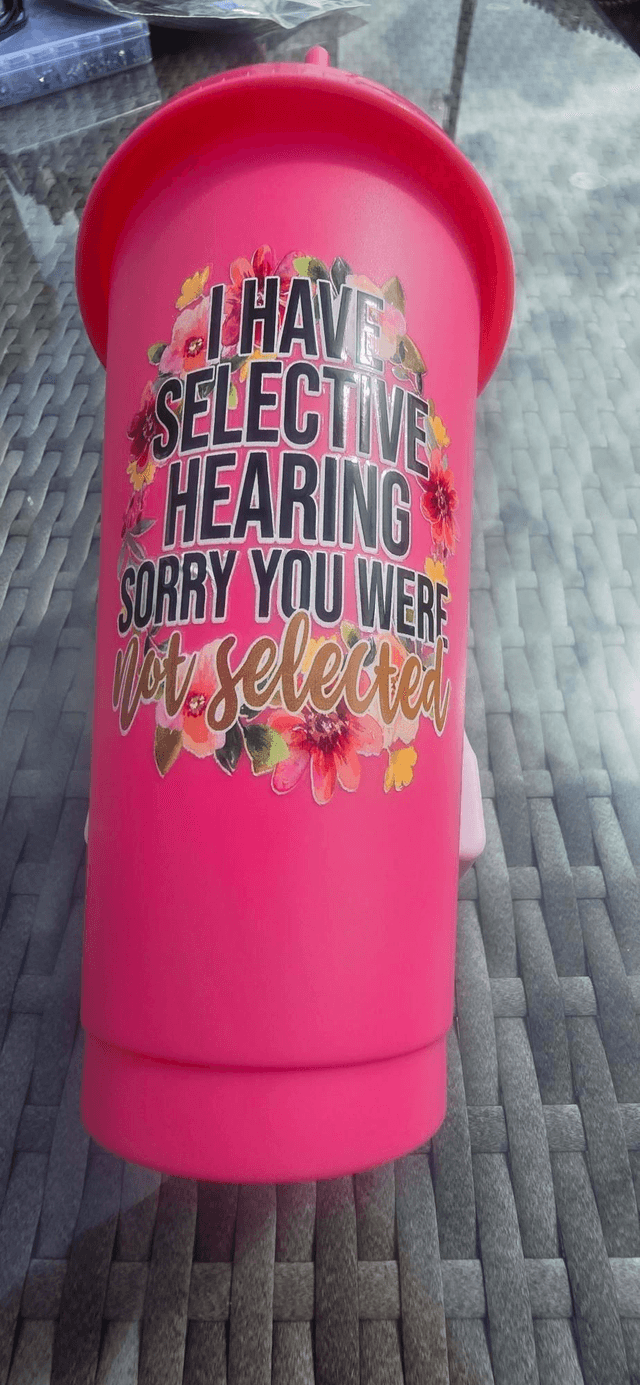 Selective Hearing Cold Cup - Limited Edition (Hot Pink)