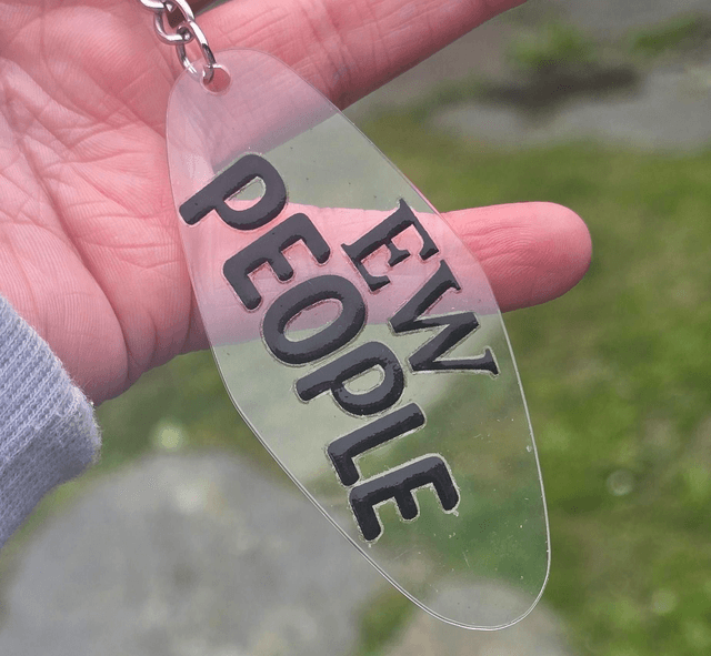 Ew, People. Motel Keyring (Clear Acrylic)