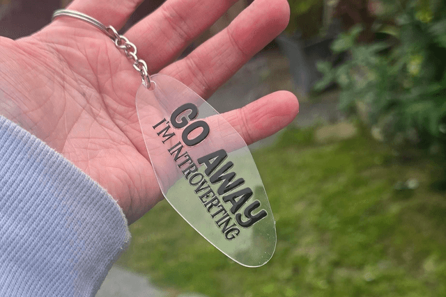 Introvert Mode Motel Keyring (Clear Acrylic)
