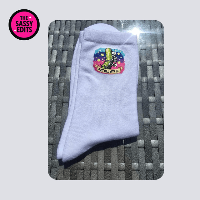 Just Dill With It -Skeleton Pickle Socks (UK 4-6)
